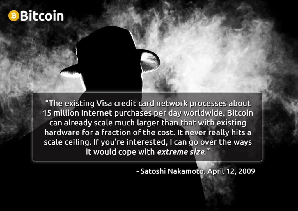 Satoshi Nakamoto on Visa transactions